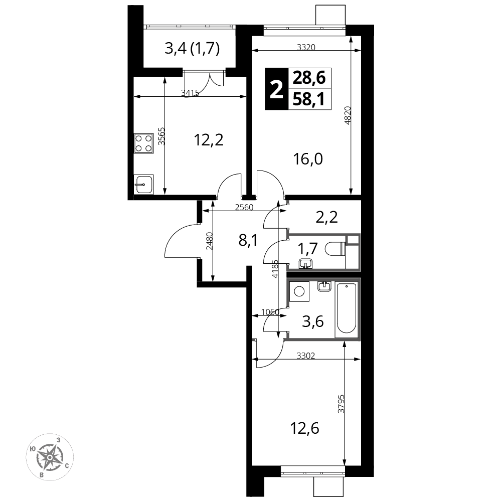 1-й Лермонтовский Люберцы — планировка 2