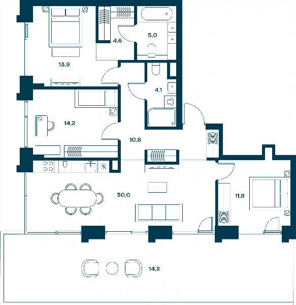 Soul Москва — планировка 3