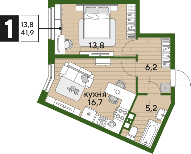 DOGMA PARK Краснодар — планировка 1
