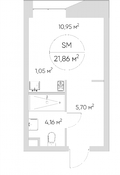 Nice loft Москва — планировка Студия