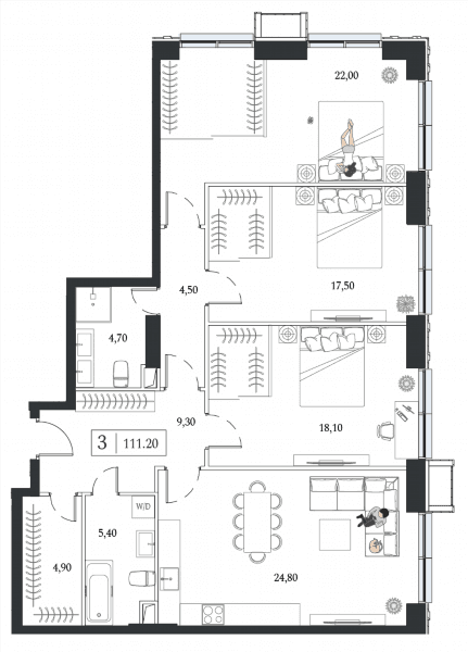Dream Towers Москва — планировка 4