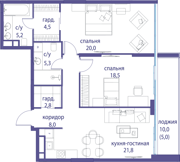 Остров, Остров.4 Москва — планировка 2