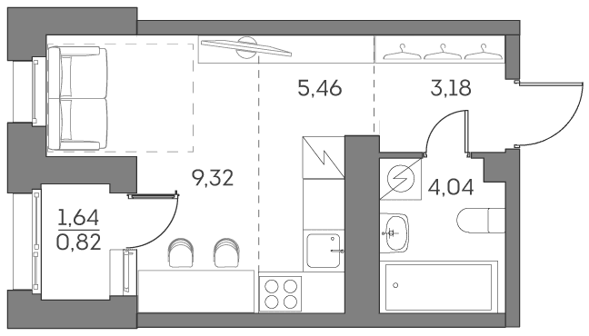 Аквилон BESIDE 2.0 Москва — планировка 1