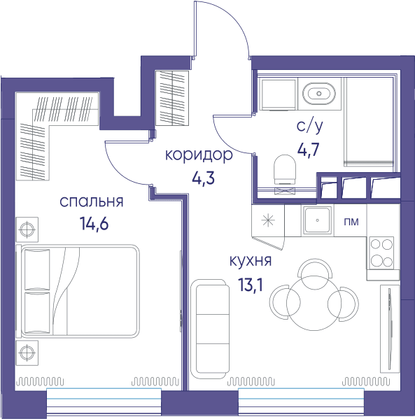 Остров, Остров.5 Москва — планировка 1