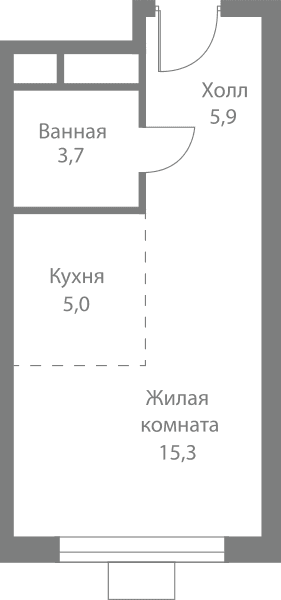 Stellar City Москва — планировка Студия