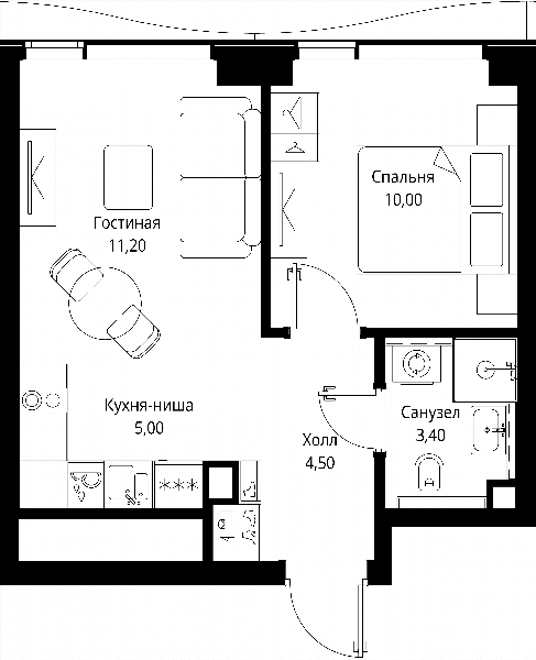 Cityzen Москва — планировка 1