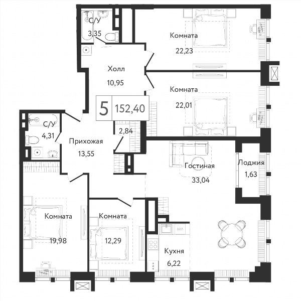 Dream Towers Москва — планировка 5