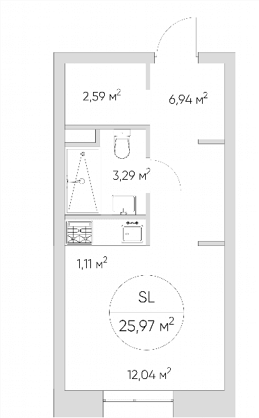 Nice loft Москва — планировка Студия