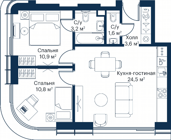 City Bay Москва — планировка 2
