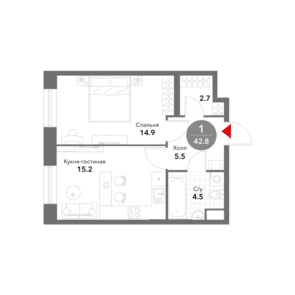 Voxhall Москва — планировка 1