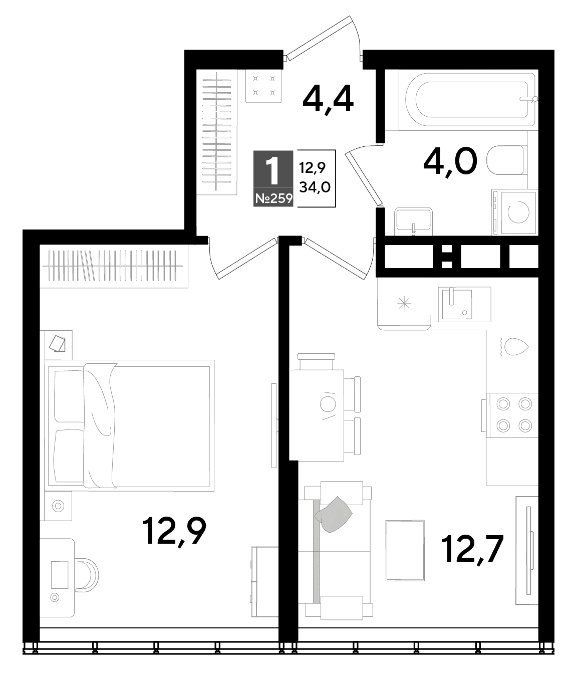 DOGMA PARK Краснодар — планировка 1