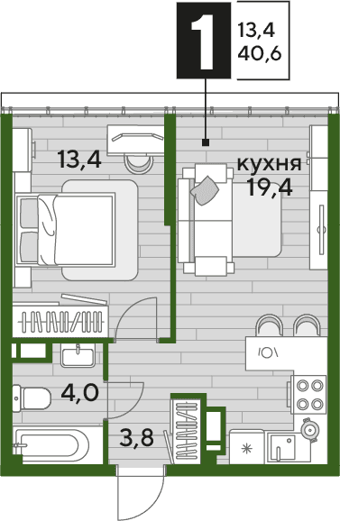 DOGMA PARK Краснодар — планировка 1
