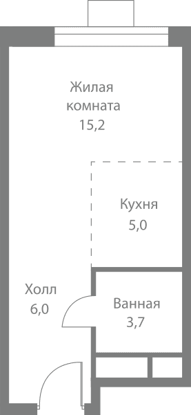 Stellar City Москва — планировка Студия