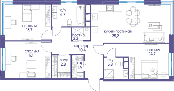 Остров, Остров.5 Москва — планировка 3