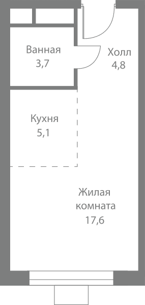 Stellar City Москва — планировка Студия
