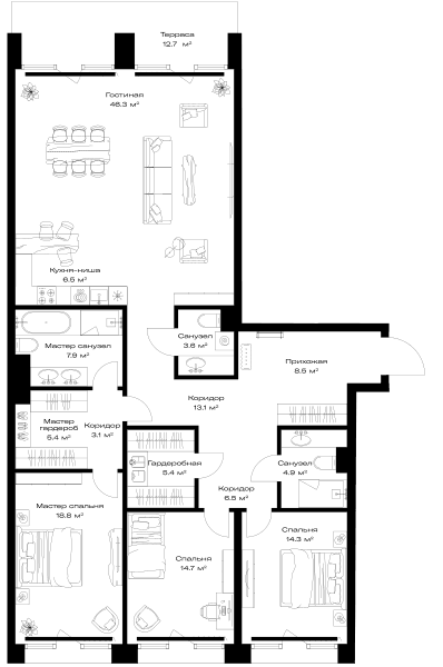 Opus-home Москва — планировка 3