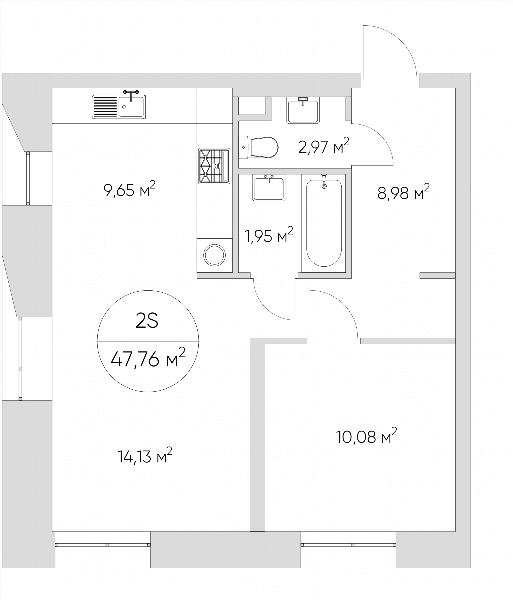 Nice loft Москва — планировка 2-комнатные апартаменты