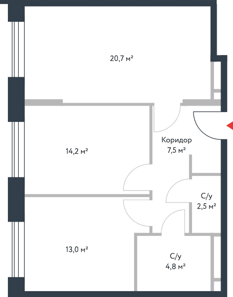 Riverpark Москва — планировка 3