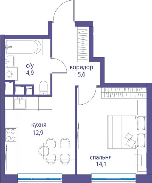 Остров, Остров.5 Москва — планировка 1