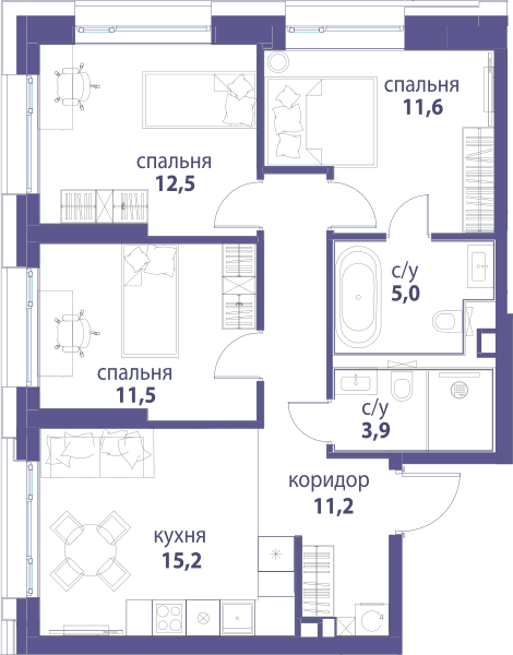 Символ, Вдохновение Москва — планировка 3