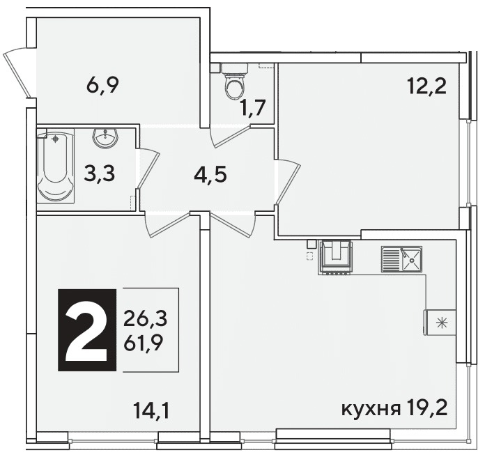 Самолёт Краснодар — планировка 2