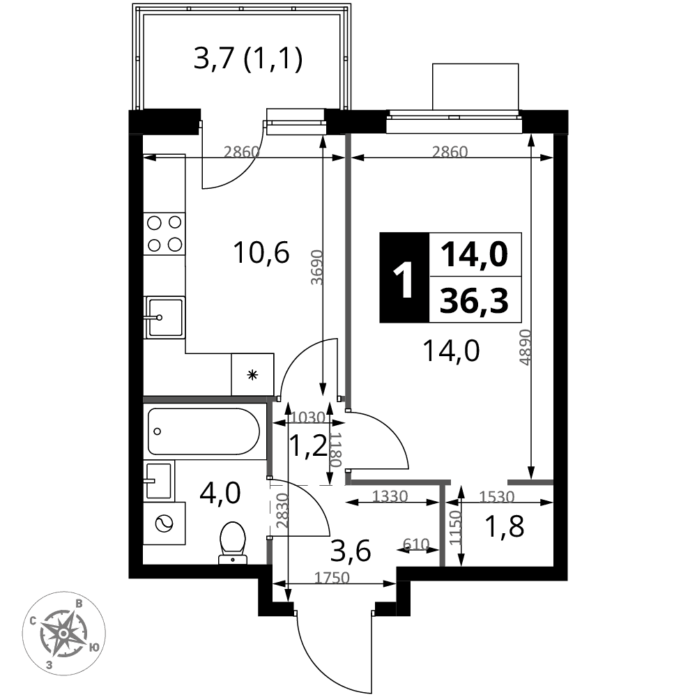 1-й Измайловский Москва — планировка 1