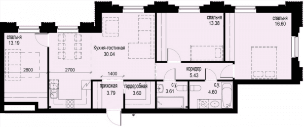 iD Moskovskiy Санкт-Петербург — планировка 4