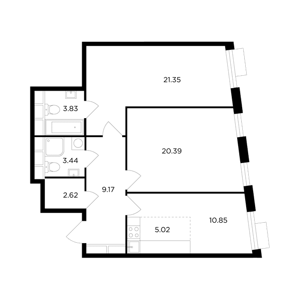 TOPHILLS Москва — планировка 3