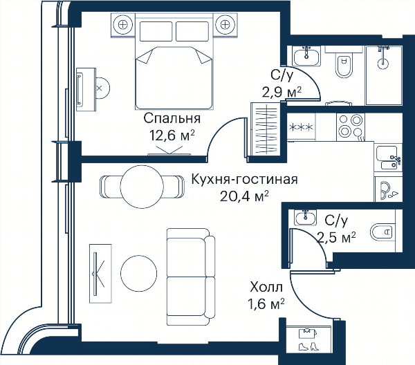 City Bay Москва — планировка 1