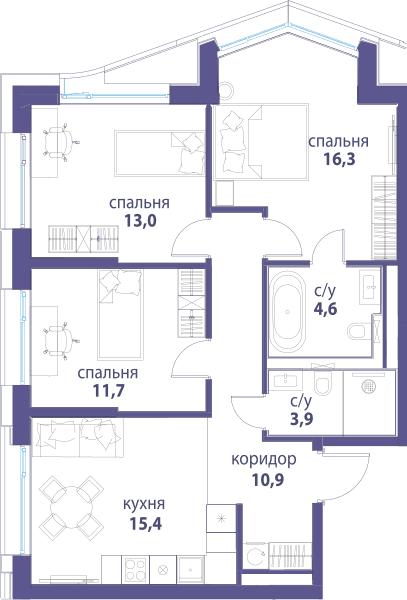 Символ, Вдохновение Москва — планировка 3