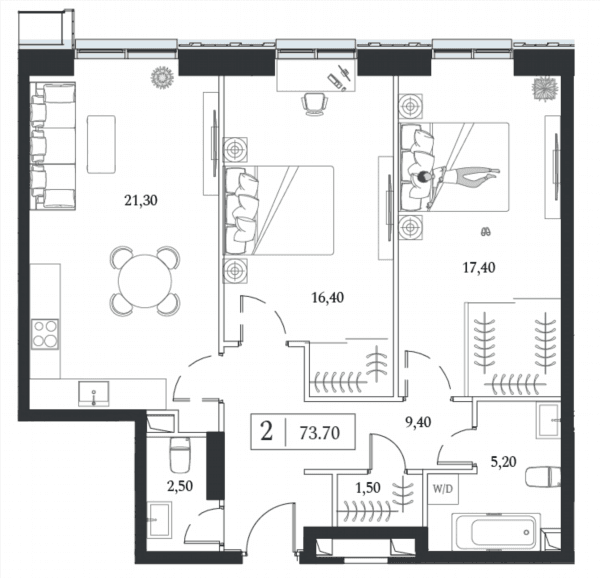 Dream Towers Москва — планировка 2