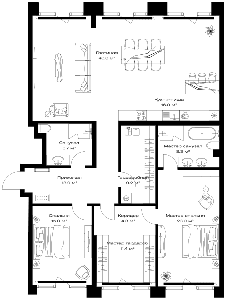 Opus-home Москва — планировка 2