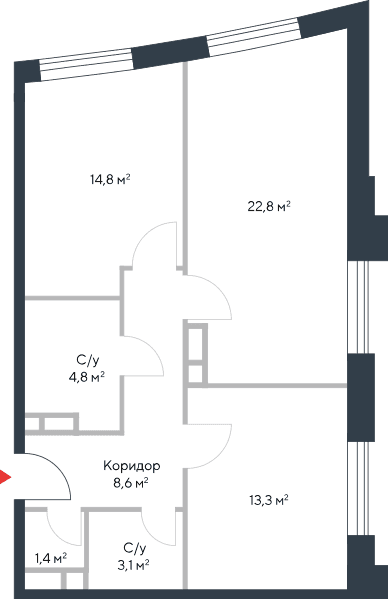Riverpark Москва — планировка 3