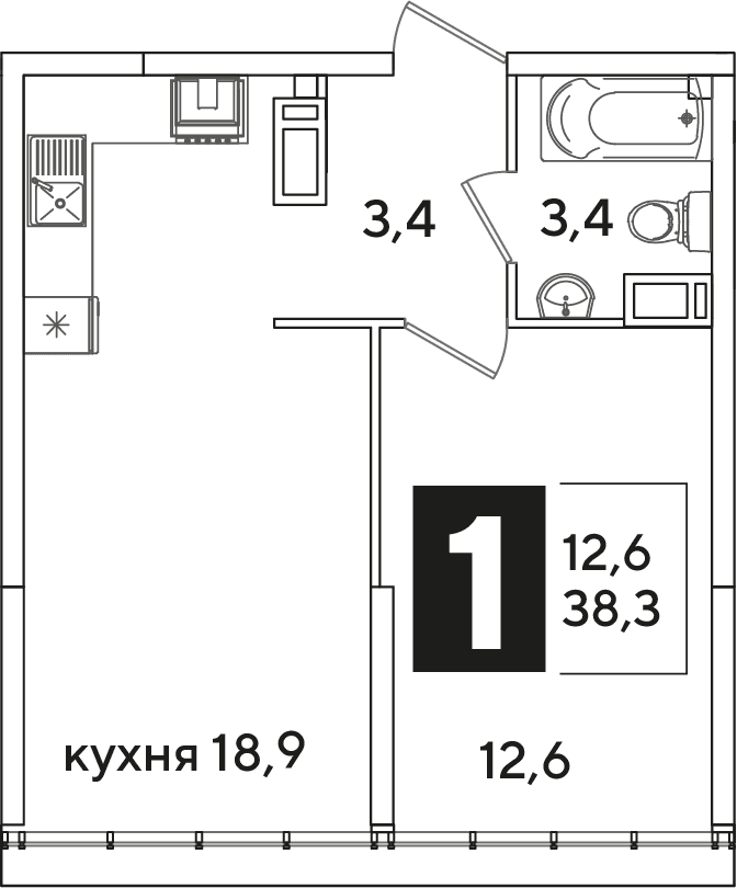 Самолёт Краснодар — планировка 1