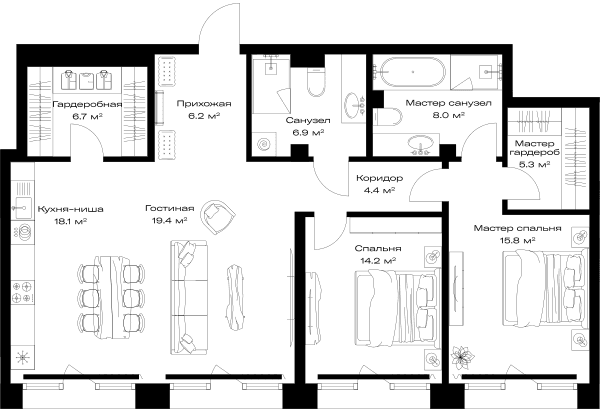 Opus-home Москва — планировка 2