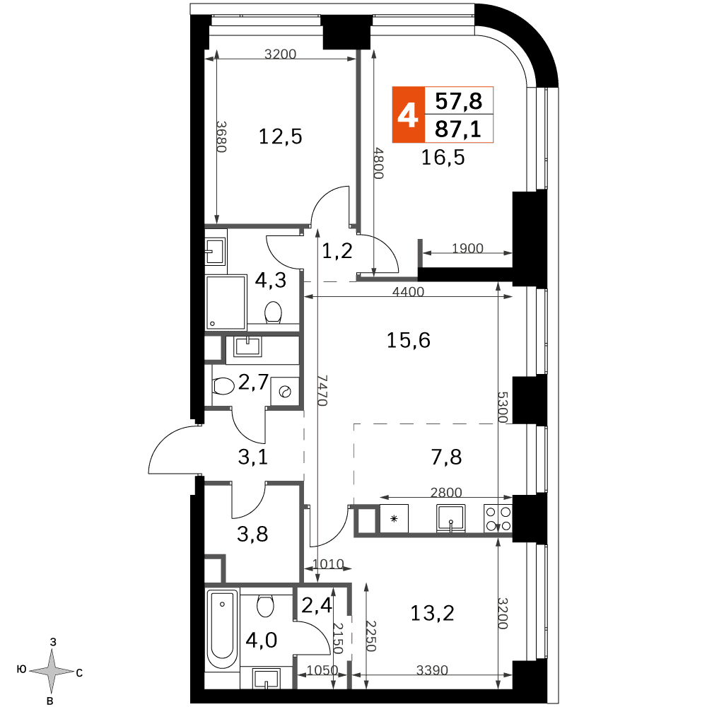 Amber City Москва — планировка 4