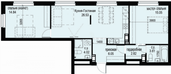 iD Moskovskiy Санкт-Петербург — планировка 3