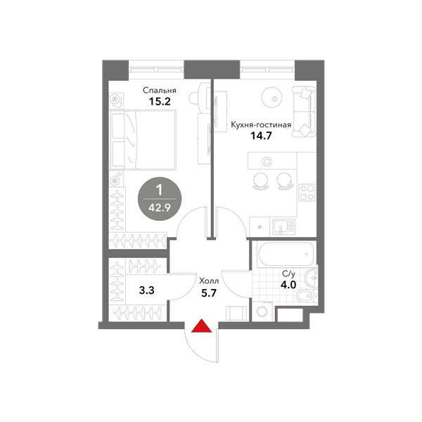 Voxhall Москва — планировка 1
