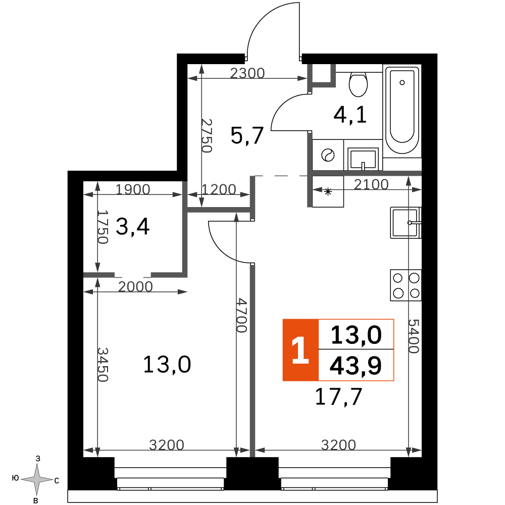 Amber City Москва — планировка 1