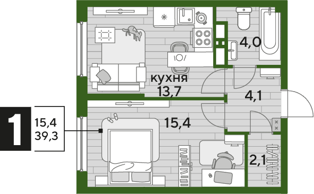 DOGMA PARK Краснодар — планировка 1