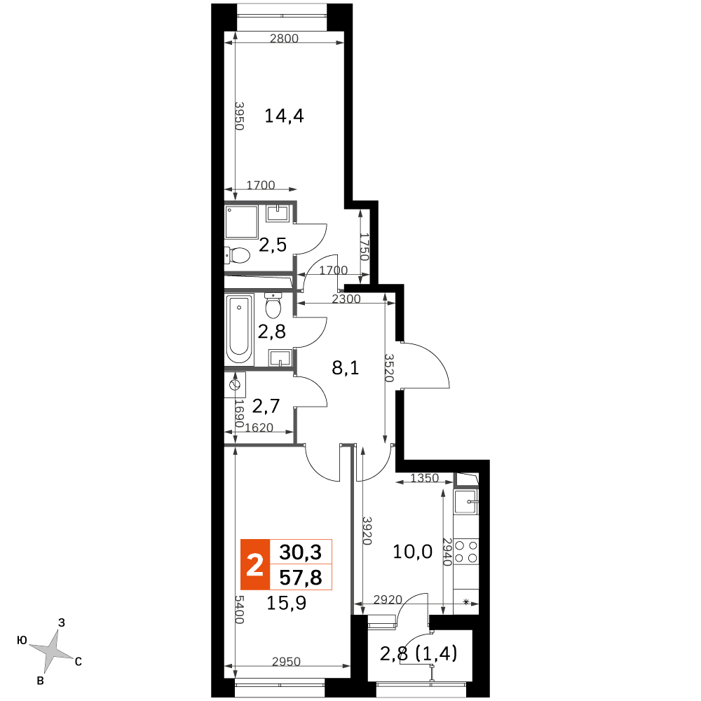 Sky Garden Москва — планировка 2
