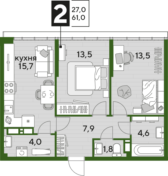 DOGMA PARK Краснодар — планировка 2