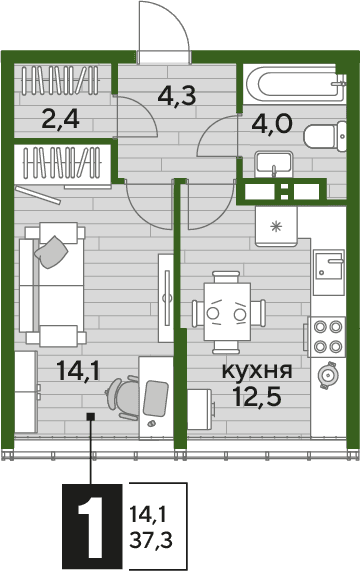 DOGMA PARK Краснодар — планировка 1