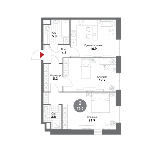 Voxhall Москва — планировка 2