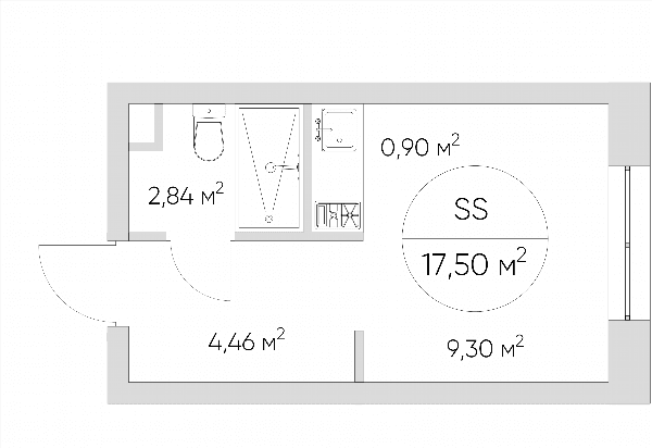 Nice loft Москва — планировка Студия