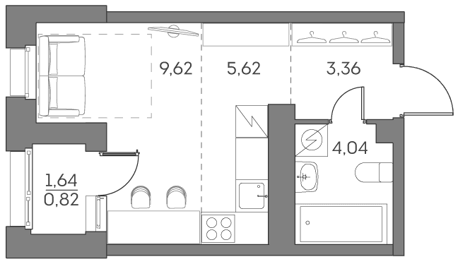 Аквилон BESIDE 2.0 Москва — планировка 1