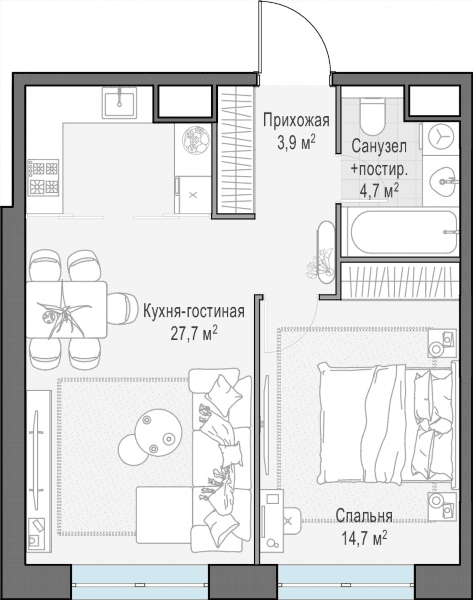 West Garden Москва — планировка 1