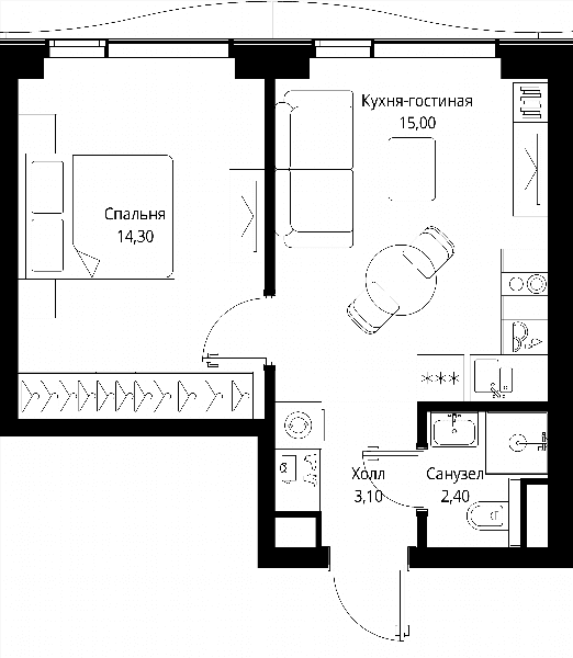 Cityzen Москва — планировка 1