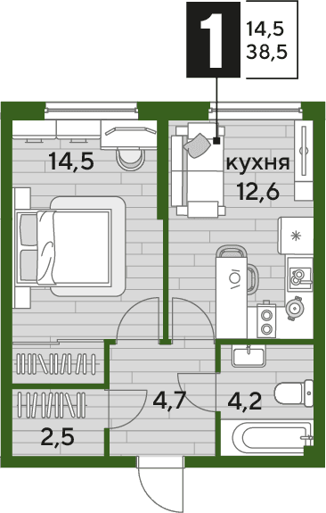 DOGMA PARK Краснодар — планировка 1