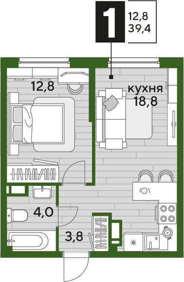 DOGMA PARK Краснодар — планировка 1